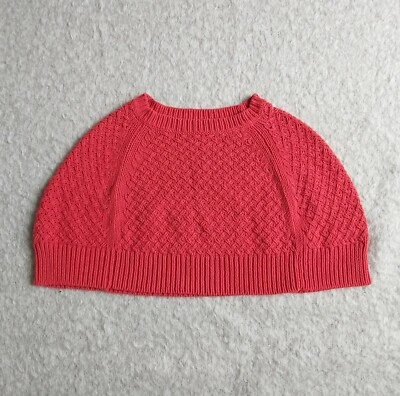 Alice by Temperley NEW cotton knit capelet shrug shawl poncho Red Size S - Image 1 of 4