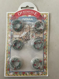6 Pcs Dollhouse Miniature Christmas Wreath Mini Decorations . - Picture 1 of 4