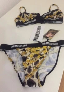 H&MOSCHINO TV H&M Bikini BH Slip Ketten Chain Design EUR Größe 36 size US 4 - Bild 1 von 1