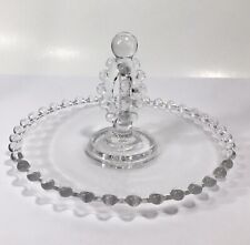 Imperial Glass Candlewick Tray Server Lemon Tidbit Candy Dish Central Handle Vtg