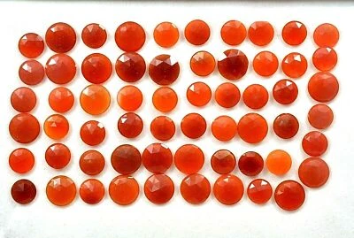 167.90 Ct Natural Orange Red Carnelian 60 Pcs Unheated 12.00/10.00 mm Gemstone - Image 1 of 4