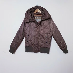 California Dream Jacket Womens M Medium Brown Quilted Zip Up Coat who a u cali - Picture 1 of 6