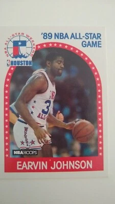 Magic Johnson Carta Baloncesto All star 1989 NBA card hoops 1989 nmint - Imagen 1 de 2