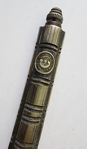 VTG solid  BRASS Mezuzah Made in israel   LOVELY ART DECO  + SCROLL - Picture 1 of 8