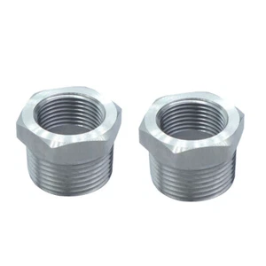 2 Pcs Stainless 304 Reducing Hex Bushing Reducer 1" NPT Male x 3/4" NPT Female - Picture 1 of 3