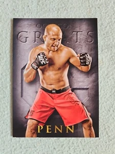 Tarjeta insertada 2014 Topps UFC Champions BJ Penn Octagon Greats - Imagen 1 de 2