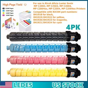 4PK Toner for Ricoh Aficio Lanier Savin MP C2003 C2503 C2004 C2504 (1K1M1Y1C) - Bild 1 von 20