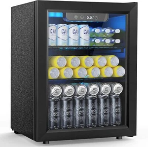 1.7 Cu.Ft Beverage Refrigerator Cooler,16 Bottle 68 Can , Adjustable Shelving - Picture 1 of 7