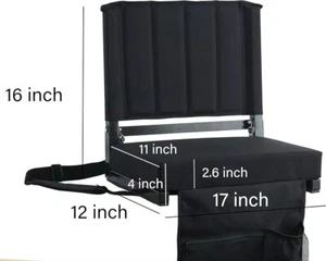 SPORT BEATS Stadionsitz mit Rückenstütze, Frontclips, Getränkehalter STARKES LICHT - Bild 1 von 13