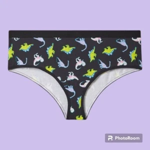 3X 22W 24W Torrid Black Dinosaur Cotton Cheeky Panty Mid Rise Pink T Rex Lingeri - Picture 1 of 6