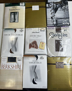 Lot Of 9 Variety Of Luxe Stockings Thigh High NEW Queen Plus Size Elly