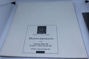 Bazzill Basics Paper BBP CARDSTOCK PACK Monochromatic 30 sheets 12 X 12 New - Picture 1 of 4