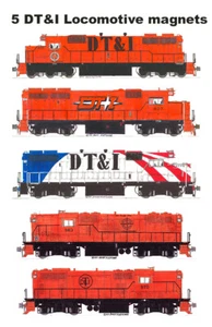 Detroit, Toledo & Ironton Lokomotiven 5 Magnet Set Andy Fletcher - Bild 1 von 1