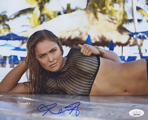 *MESH SEE THRU TOP* WWE UFC RONDA ROUSEY SIGNED 8x10 JSA AUTO - Picture 1 of 1