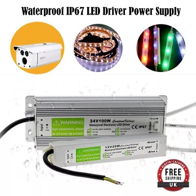 Waterproof LED Driver Power Supply Transformer DC12V/24V IP67 for LED Strip 240V - Image 1 of 4