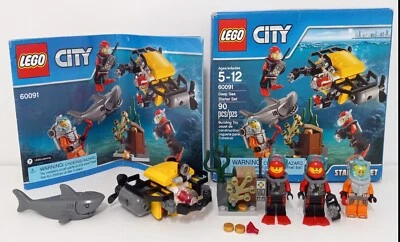 Lego Town City Deep Sea Explorers Starter Set 60091 W Minifigures Box & Manual - Image 1 of 4