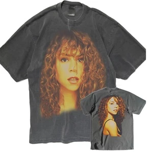 MARIAH CAREY ON SHAKA HEAVYWEIGHT GARMET DYED T SHIRT - Picture 1 of 10