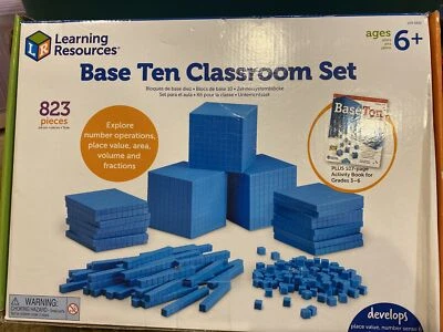 Learning Resources Plastc Base Ten Class Set 600 Units 200 Rods 20 Flats 3 Cubes - Image 1 of 2