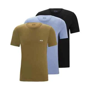 Mens BOSS T-Shirts Multicoloured 3 Pack Short Sleeve With Logo - Picture 1 of 5