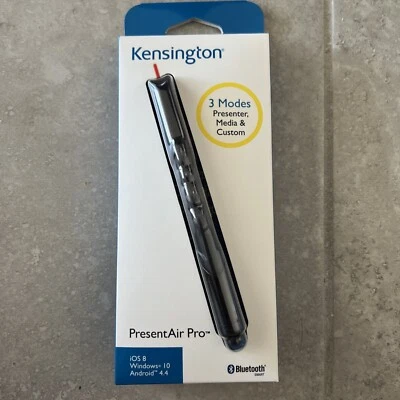 Kensington PresentAir Pro Bluetooth 4.0 LE Presenter Black + Laser K72448US - Image 1 of 3