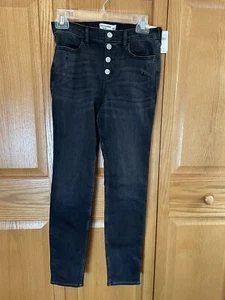 Abercrombie kids High-rise Jean Leggings Pull On Jeans Black Size 15/16 - Picture 1 of 12
