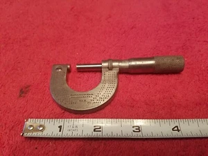 Micrometro diametro esterno marrone e affilato 0-1" n.8 Pat 30 dicembre 1902  - Foto 1 di 12