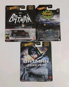 Batman Hot Wheels Batmobile Lot of 3 1985 Chevy AstroVan, Batman Forever - 1:64 - Picture 1 of 13