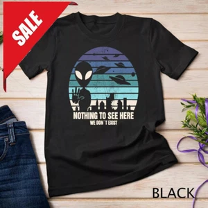 Aliens Nothing To See Here T-Shirt I UFO Alien Roswell T-Shirt Unisex T-shirt - Picture 1 of 6