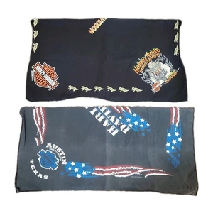 2 Stück Harley-Davidson Offizielle Lizenz Schwarz & Grau Bandana Taschentuch  - Bild 1 von 9