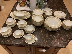 Vtg/Antique Noritake M (Morimura) Large Set of Bone China Dinner Service + - Picture 1 of 20