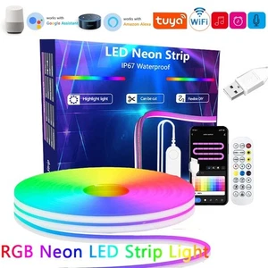 TUYA Neon LED Strip Lights 12-24V 84Leds/M Silicone Neon Rope Light with Music S - Picture 1 of 8