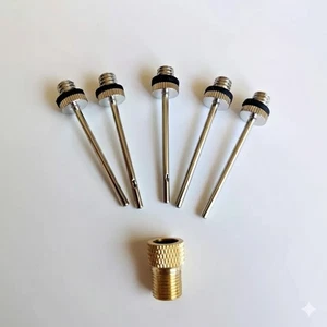 5 Stück Sport Ballnadel Ventilnadel + 1 Adapter Luftpumpe Ventil Ball Pumpe - Bild 1 von 6
