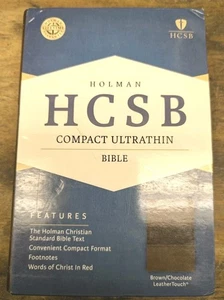 Holman HCSB Compact Ultrathin Bible LeatherTouch Brown/Chocolate New - Imagen 1 de 11