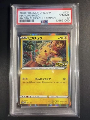 PSA 10 - Pikachu Holo - 124/S-P Pika Pika! Pikachu! Campaign Promo JPN (2020) - Image 1 of 2