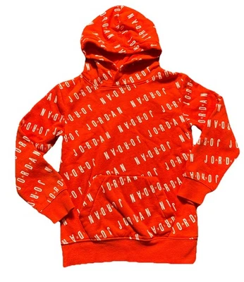 Sudadera con Capucha Air Jordan Essentials Logo AOP Talla M 6 Años Algodón/Poli Naranja Foto 1 de 4