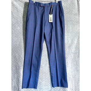 Stacy Adams Mens Navy Dress Pant Size 34 x 32 Casual Preppy Retro Fashion - Picture 1 of 5
