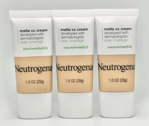 Neutrogena Matte CC Cream - 4.7 Light Golden - 1 oz. (3 Pack) Sealed - Picture 1 of 3