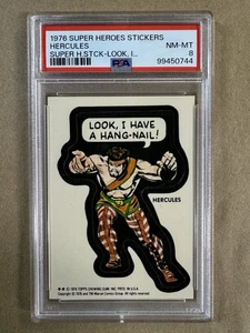 PSA 8 — HERCULES — 1976 Topps Marvel Super Heroes Stickers - Picture 1 of 2