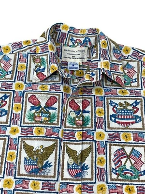 Reyn Spooner Hawaiian Shirt S Men's Dietrich Varez July of 4th Made in Hawaii - Image 1 of 4