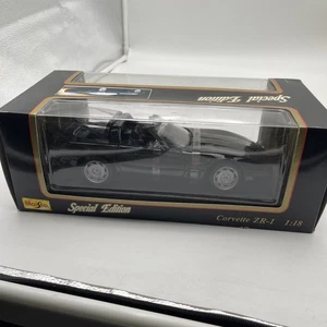 Coche diecast vintage años 90 Maisto edición especial escala 1:18 negro Corvette ZR-1 1992 - Imagen 1 de 20