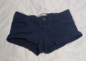 HOLLISTER Low-Rise Stretch Short Shorts Dark Blue Size 5 - Picture 1 of 6