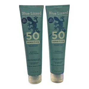 Blue Lizard Sensitive Mineral Sunscreen With Aloe 50spf WaterResistant 5oz 2pack - Picture 1 of 1