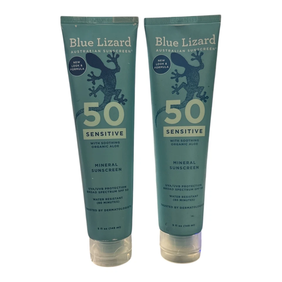 Blue Lizard Sensitive Mineral Sunscreen With Aloe 50spf WaterResistant 5oz 2pack - Image 1 of 1