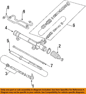 Used Rack and Pinion Assembly fits: 1994 Ford Taurus Power Rack and Pinion ID SP Foto 1 de 2