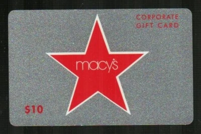 MACY'S Red Star Over Silver ( 2003 ) Corporate Gift Card ( $0 - NO VALUE ) RARE - Image 1 of 2