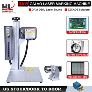 Macchina incisore marcatura laser DAVI CO2 35W Galvo con asse rotante e Honeycom - Foto 1 di 12