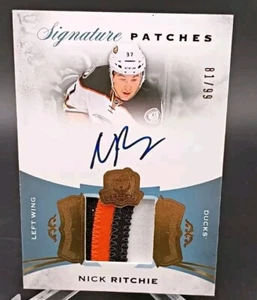 2015-16 Upper Deck The Cup Signature Patches #SP-NR Nick Ritchie 81/99 AU MEM RC - Bild 1 von 2