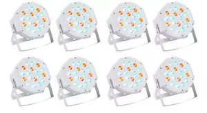 (8) Rockville RockPAR50 WHT LED RGB Compact Par Can DJ/Club DMX Wash Lights - Picture 1 of 11