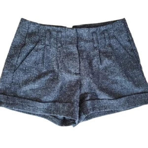 Elle Y2K Tweed-Shorts mit Gürtel dunkelgrau - Bild 1 von 3