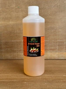 ALMOND SWEET OIL 100% Pure Cold Pressed Premium Grade 500 ML - Picture 1 of 3